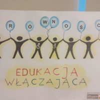 Plakat pt. Edukacja włączająca widziana oczami uczniów- wykonany przez młodzież ZSG-S
