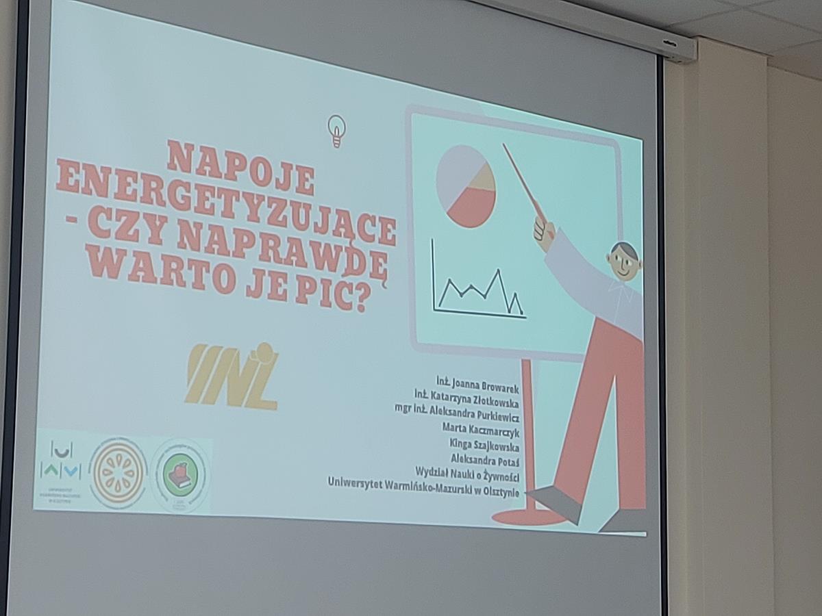 Tytuł prelekcji studentek z Koła Naukowego Żywienia i Profilaktyki Żywieniowej UWM w Olsztynie