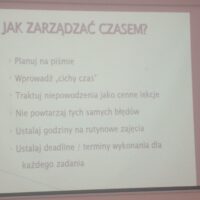 Slajd - Jak zarządzać czasem