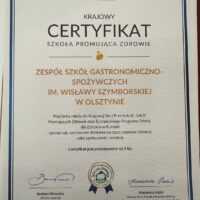 Krajowy Certyfikat Szkoła Promująca Zdrowie