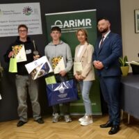 Odbiór nagród za pierwsze miejsce