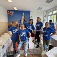 Wspólne zdjęcie wolontariuszy Citi w trakcie pracy