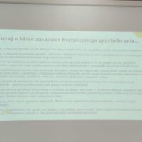Zasady bezpiecznego grzybobrania - przykładowy slajd