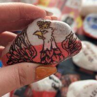 Gotowy kamyk z polskim Orłem