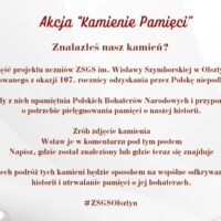 Plakat promujący o akcji Kamienie Pamięci