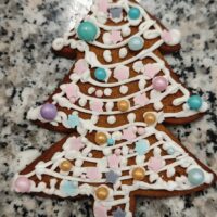 Tak prezentuje się pierniczek udekorowany podczas warsztatów