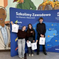 Reprezentanci ZSGS w Olsztynie podczas finału konkursu Wkręć się w zawód